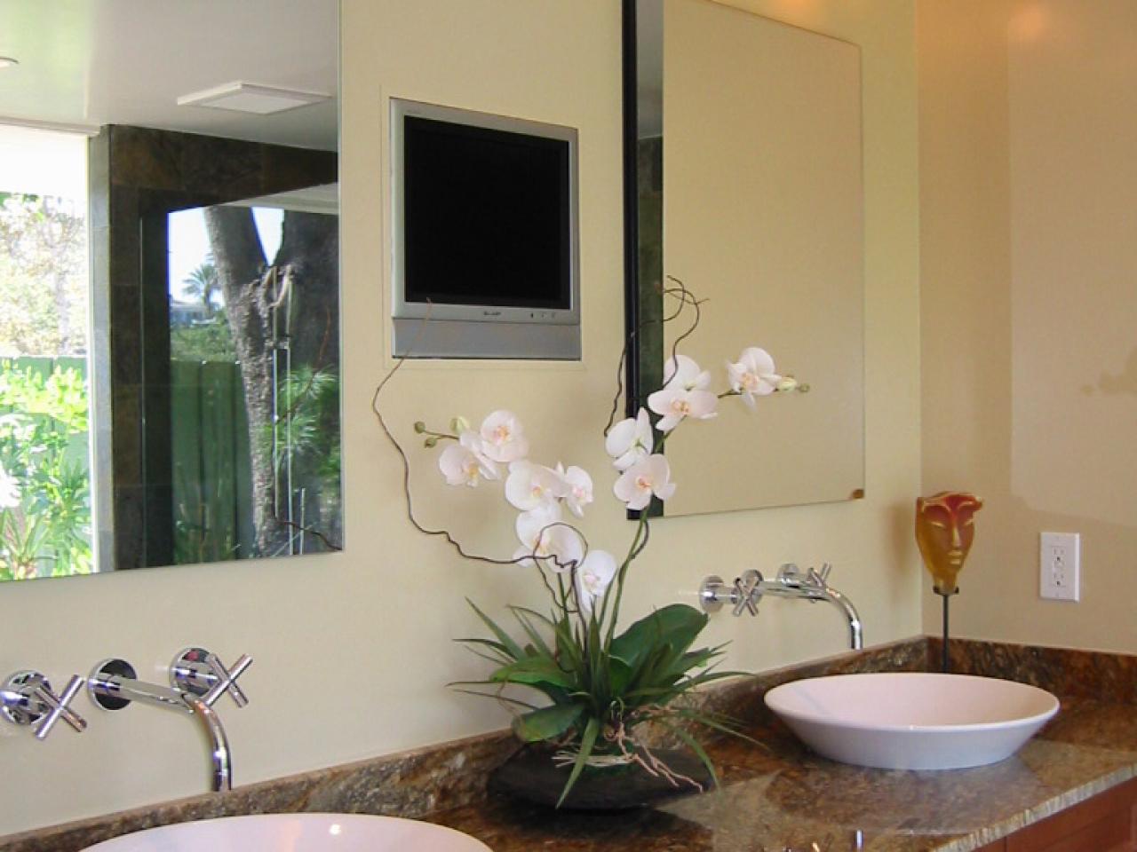 Bathroom Vanity With Built-In TV
